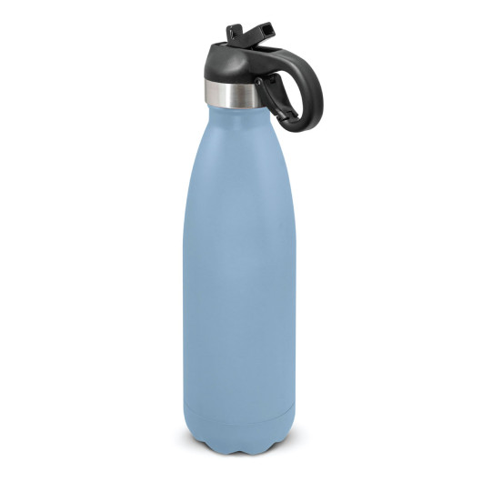 Pale Blue Flip Lid Powder Coated Vacuum Bottles